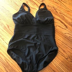 NWT Aqua Green black one piece swimsuit size 16/18 XL